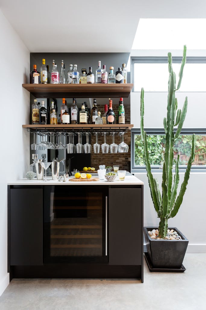 Bespoke-Home-Bars-Joinery-Wood-Plasterboard-Shelving-Luxury-Living-Room-Feature-Wine-Bar