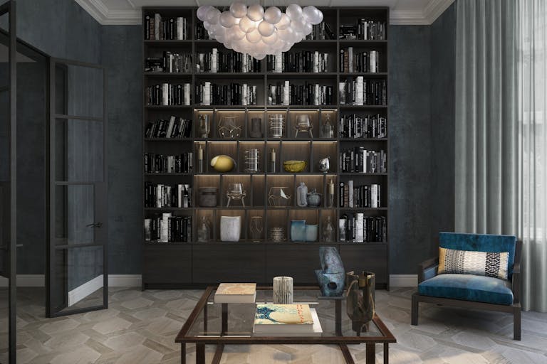 Bespoke-Living-Bookshelves-Libraries-Joinery-Cabinetry-Study-Cabinets-Handmade-Storage-Shelving-Luxury-Finishes