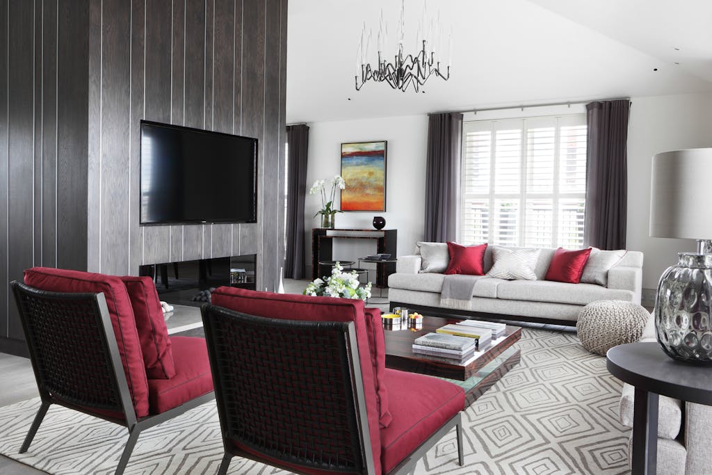 Bespoke-Media-Fireplace-Wall-Joinery-Wood-Plasterboard-Shelving-Luxury-Living-Room-Feature