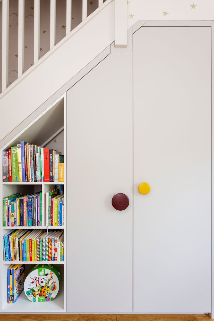 eton avenue playful childrens joinery under stair hux london 2