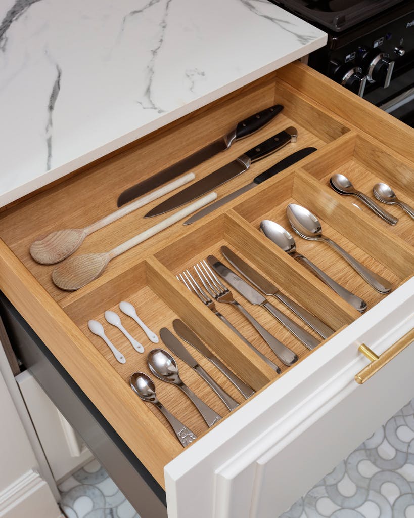 gloucester bespoke oak drawer boxes luxury kitchen hux london 2