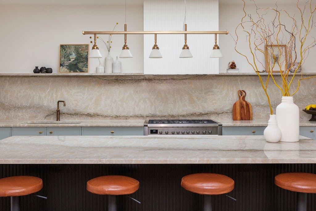 whitehall bespoke kitchen light blue jet black hux london