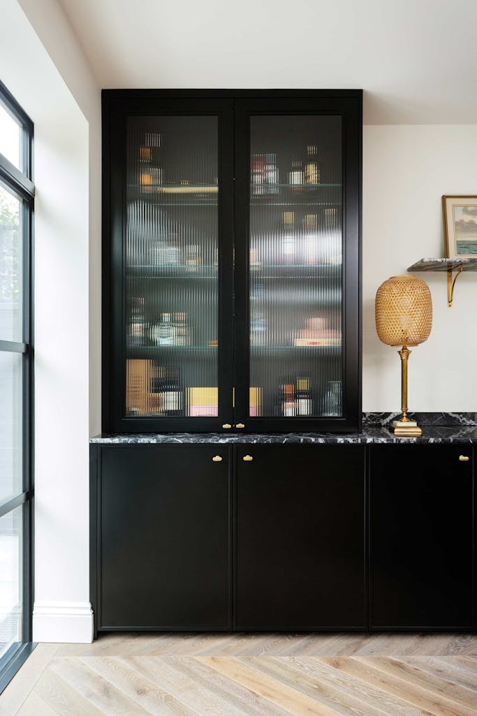 whitehall luxury kitchen design black dining joinery hux london 6