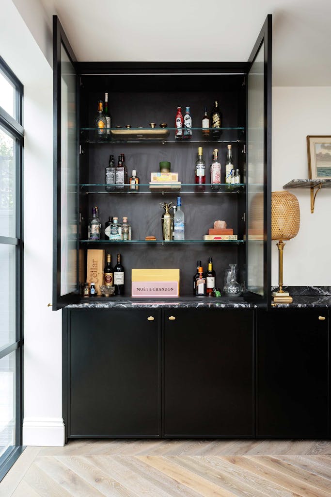 whitehall luxury kitchen design black dining joinery hux london 7