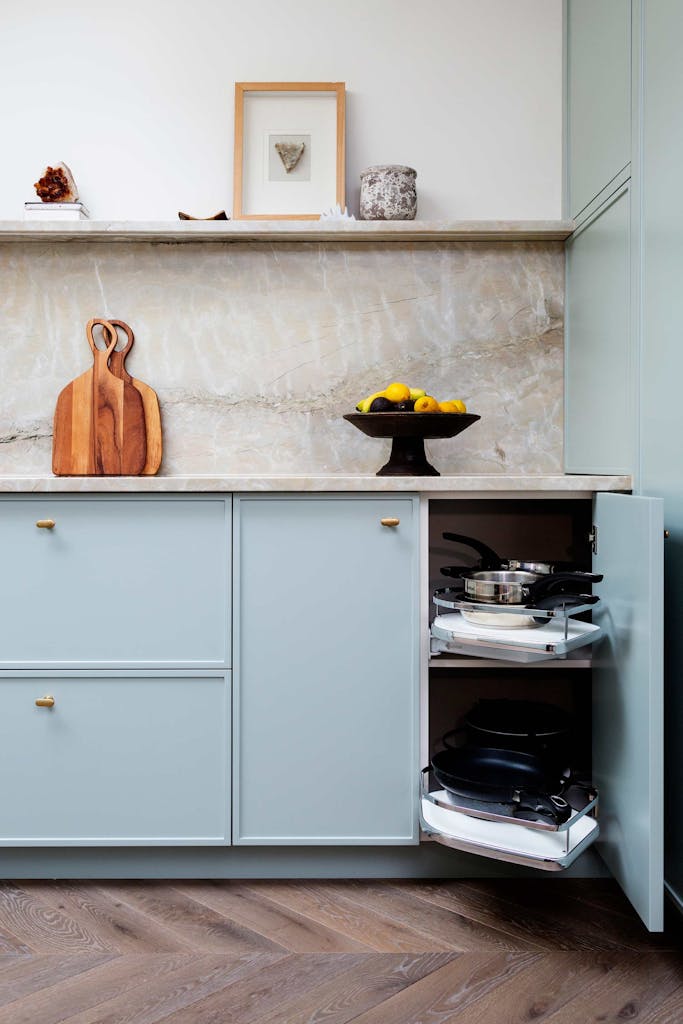 whitehall modern kitchen storage solutions blue cabinets hux london 4